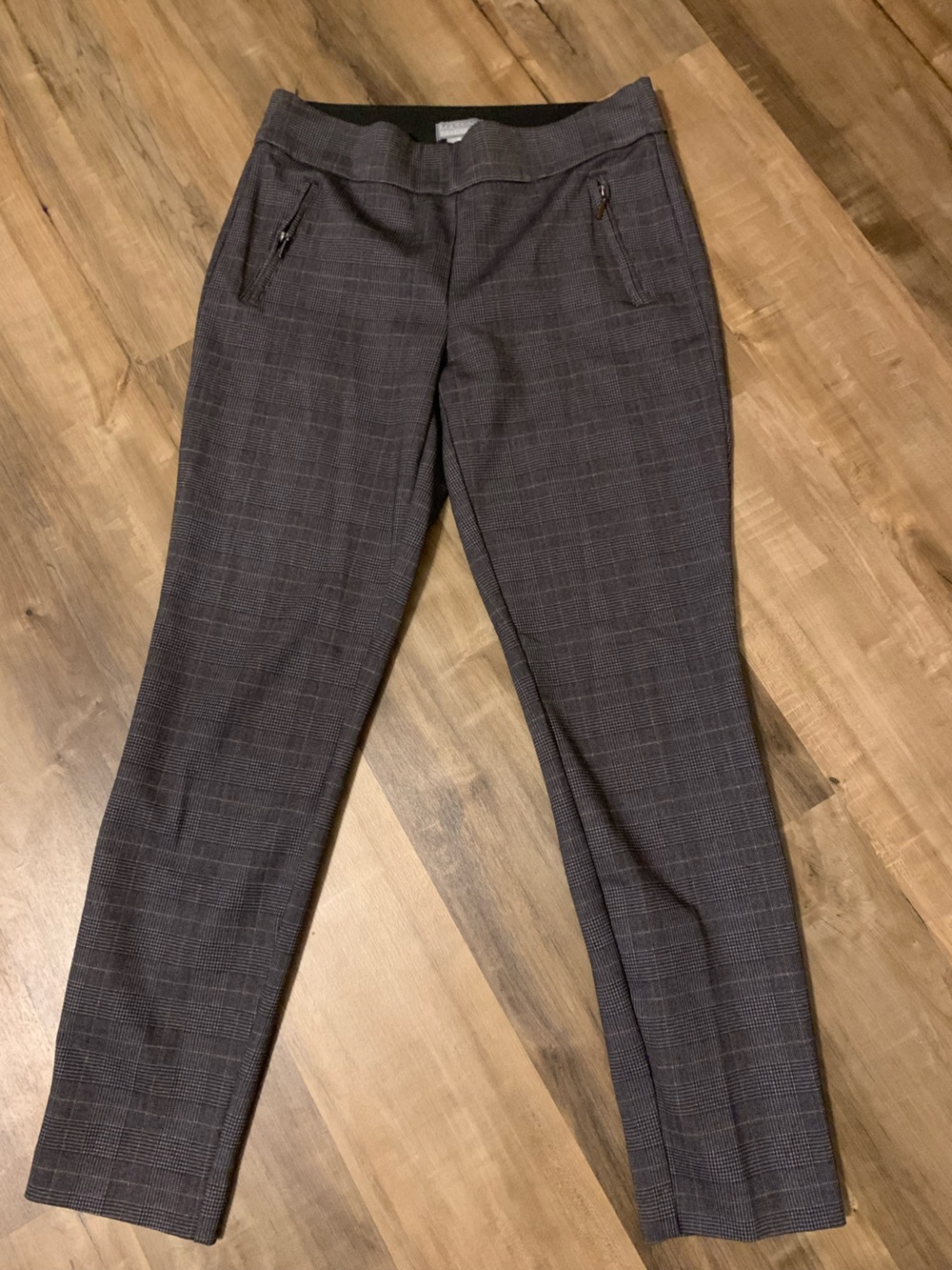 Plaid Dress Pants in Charcoal Gray